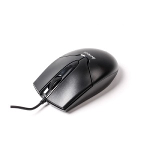 Компьютерная мышка проводная USB A4Tech OP-550NU колесо 4D прокрутки/3 кнопки/1200DPI черная 1,5м - фото