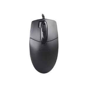 Компьютерная мышка проводная USB A4Tech OP-730D колесо 4D прокрутки/4 кнопки/1200DPI черная 1,5м - фото