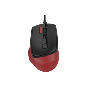 Компьютерная мышка проводная USB A4Tech  Fstyler FM45S Air безшумное нажатие/Desk+Air/7 кнопок/1000-2400DPI черно-красная 1,5м - фото
