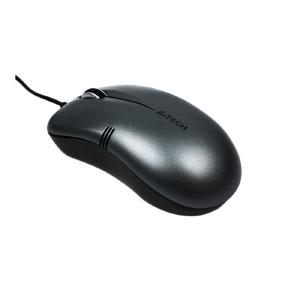 Компьютерная мышка проводная USB A4Tech OP-560NU V-Track 3 кнопки/1200DPI черная 1,5м - фото