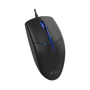 Компьютерная мышка проводная USB A4Tech N-530S 3 кнопки/1200DPI черная 1,5м - фото