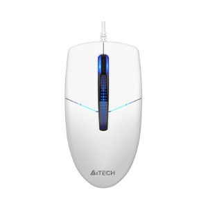 Компьютерная мышка проводная USB A4Tech N-530S 3 кнопки/1200DPI белая 1,5м - фото