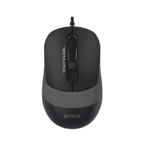 Компьютерная мышка проводная USB A4Tech Fstyler FM10 колесо 4D прокрутки/4 кнопки/600-1600DPI черно-серая блистер1,5м - фото