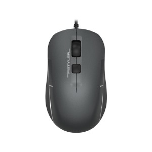 Компьютерная мышка проводная USB A4Tech Fstyler FM26 LED подсветка/4 кнопки/800-1600DPI серая 1,5м - фото