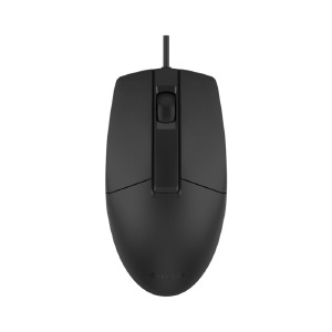 Компьютерная мышка проводная USB A4Tech OP-330S безшумное нажатие/колесо 4D прокрутки/3 кнопки/1200DPI черная 1,5м - фото