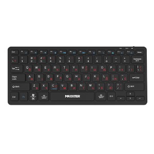 Клавиатура беспроводная Maxxter KBW-C01B-UA (Ua/Eng) 78 клавиш/2.4G/180mAh/10м черная - фото