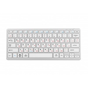 Клавиатура беспроводная Maxxter KBW-C01S-UA (Ua/Eng) 78 клавиш/2.4G/180mAh/10м белая - фото