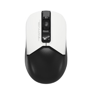 Компьютерная мышка беспроводная A4Tech Fstyler FG12 безшумное нажатие/3 кнопки/USB 2.4GHz/1200DPI черно-белая - фото