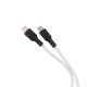 Кабель Type-C to Type-C Gerlax D23T 60W/OD3.8/Super Fast Charging силиконовый белый 1м - фото 1