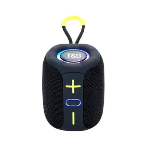 Колонка TG658 8W/BT5.3/USB/microSD/FM/AUX/1200mAh черная 9x9x11.3см - фото