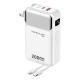 Power bank/Павербанк 20000mA Konfulon A57Q USB22.5W/PD20W/cable Type-C to Type-C 22.5W and Lightning + EU AC Charger (штекер в резетку) белый - фото 1