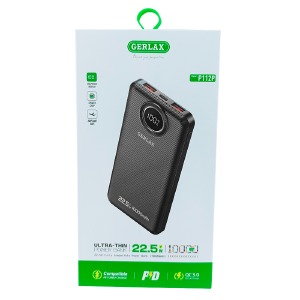 Power bank/Павербанк 10000mA Gerlax P112 PD20W/2USB QC3.0/3А (input micro/Type-C) черный - фото