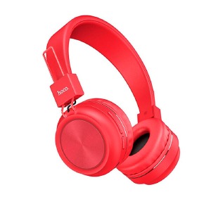 Hands Free большие Bluetooth Hoco W25 BT5.0/TFcard/AUX/mic/300mAh красный(10) - фото