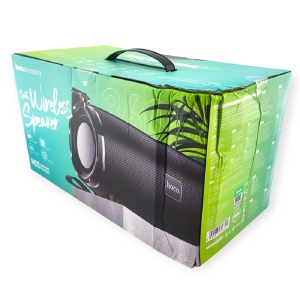 Уценка Колонка Hoco HC5 15Wx2/BT5.0/USB/AUX/microSD/FM/3600mAh 29,2х13,9х13,2см черная (поврежденная коробка) - фото