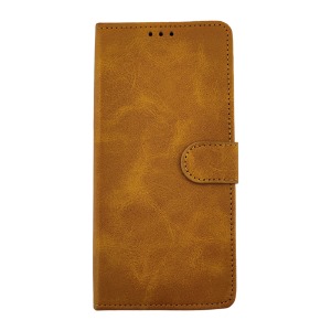 Чехол-книжка Flip Cover LEATHER Redmi Note 14 Pro 4G коричневый - фото