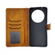 Чехол-книжка Flip Cover LEATHER Redmi Note 14 Pro 4G коричневый - фото 1