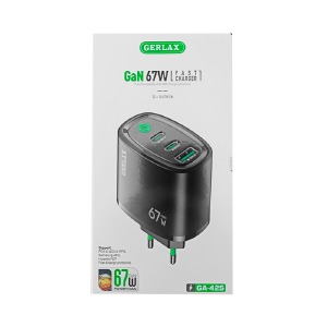 Блочек USB Gerlax GA-42S 1USB/2PD/67W/GaN черный - фото