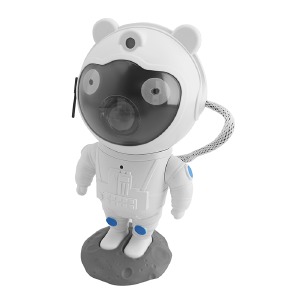 Ночник Космонавт (015) с ушками от USB/пульт 8,5х8,5х16 см белый - фото