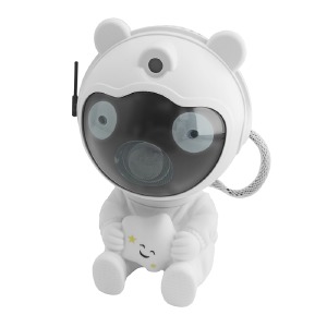 Ночник Космонавт (028) с ушками сидит со звездочкой от USB/пульт 8,5х8,5х16 см белый - фото