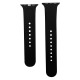 Ремешок для Apple Watch 42/44/45/49mm силиконовый (01) черный  S+L (в комплекте два ремешка разных размеров)  - фото 1
