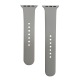 Ремешок для Apple Watch 42/44/45/49mm силиконовый (11) серый S+L (в комплекте два ремешка разных размеров)  - фото 1