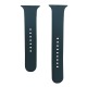 Ремешок для Apple Watch 42/44/45/49mm силиконовый (21) темно-зеленый S+L (в комплекте два ремешка разных размеров)  - фото 1