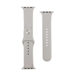 Ремешок для Apple Watch 42/44/45/49mm силиконовый (46) циркон S+L (в комплекте два ремешка разных размеров)  - фото