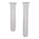 Ремешок для Apple Watch 42/44/45/49mm силиконовый (56) молочный S+L (в комплекте два ремешка разных размеров)  - фото 1