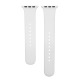 Ремешок для Apple Watch 38/40/41mm силиконовый (02) белый S+L (в комплекте два ремешка разных размеров) - фото 1