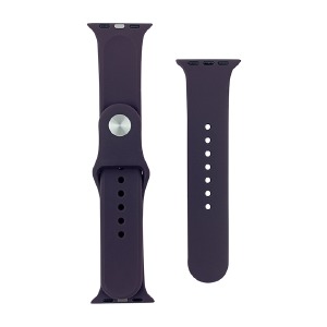 Ремешок для Apple Watch 38/40/41mm силиконовый (51) спелая вишня S+L (в комплекте два ремешка разных размеров) - фото
