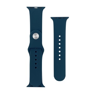 Ремешок для Apple Watch 38/40/41mm силиконовый (54) сине-зеленый S+L (в комплекте два ремешка разных размеров) - фото