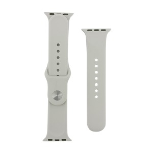 Ремешок для Apple Watch 38/40/41mm силиконовый (56) молочный S+L (в комплекте два ремешка разных размеров) - фото
