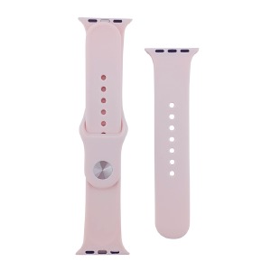 Ремешок для Apple Watch 38/40/41mm силиконовый (61) бежевый S+L (в комплекте два ремешка разных размеров) - фото