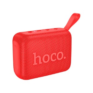 Колонка Hoco HC28 8W/BT5.4/USB/AUX/microSD/FM/1200mAh/TWS 12,5х9,5х5,4см красная - фото