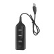 HUB USB 4в1 (USB2.0х4) черный 0,4м - фото 1