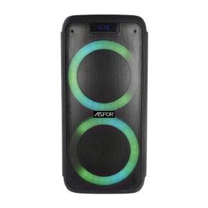 Колонка чемодан A668 BT/USB/AUX/microSD/FM/4500mAh/TWS/MIC/LED дисплей/пульт черная - фото