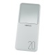 Power bank/Павербанк 20000mA Gerlax P215 2USB 3A+PD22.5W + кабель 3в1(microUSB + type-C+lightning) белый - фото 1