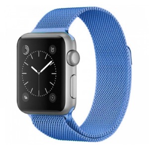 Ремешок для Apple Watch 42/44/45/49mm Миланская петля голубой - фото