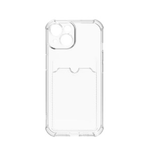 Силикон Shockproof Card iPhone 13 Pro прозрачный  - фото