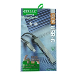 HUB Type-C Gerlax GV-07 4в1 (USB3.0х4) серебрянный - фото