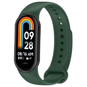 Ремешок для фитнесс браслета Mi Band 8/9 цветной однотонный изумрудный (5) - фото