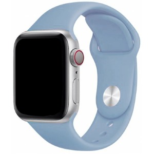 Ремешок для Apple Watch 42/44/45/49mm силиконовый бледно-васильковый L - фото
