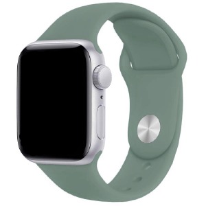 Ремешок для Apple Watch 42/44/45/49mm силиконовый (43) сизый L - фото