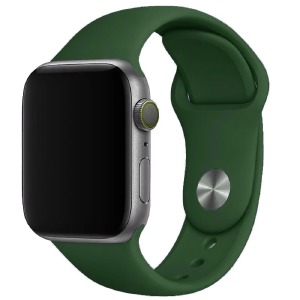Ремешок для Apple Watch 38/40/41mm силиконовый (53) зеленый L - фото