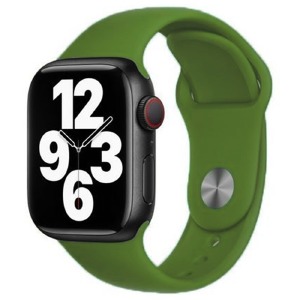 Ремешок для Apple Watch 42/44/45/49mm силиконовый (49) темно-оливковый L - фото