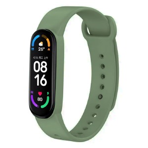 Ремешок для фитнесс браслета Mi Band 3/4 цветной однотонный полынь (16) - фото