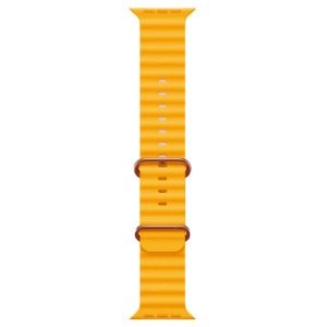 Ремешок для Apple Watch 42/44/45/49mm Ocean Band силиконовый темно-желтый ML (6) - фото