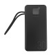 Power bank/Павербанк 30000mA Gerlax GP-323 4USB/3A/фонарик/LED дисплей/кабель 3в1(microUSB/type-C/lightning) черный - фото 1
