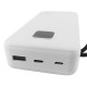 Power bank/Павербанк 20000mA Gerlax GP-223 1USB/3A/LED дисплей/кабель 3в1(microUSB/type-C/lightning) белый - фото 3