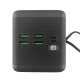 Power bank/Павербанк 60000mA Gerlax GP-623 4USB/3A/LED дисплей/фонарик/кабель 3в1(microUSB + type-C+lightning) черный - фото 3